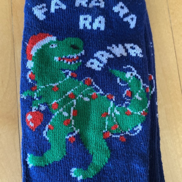 Holiday Socks- Dino Christmas Socks - Picture 5 of 5